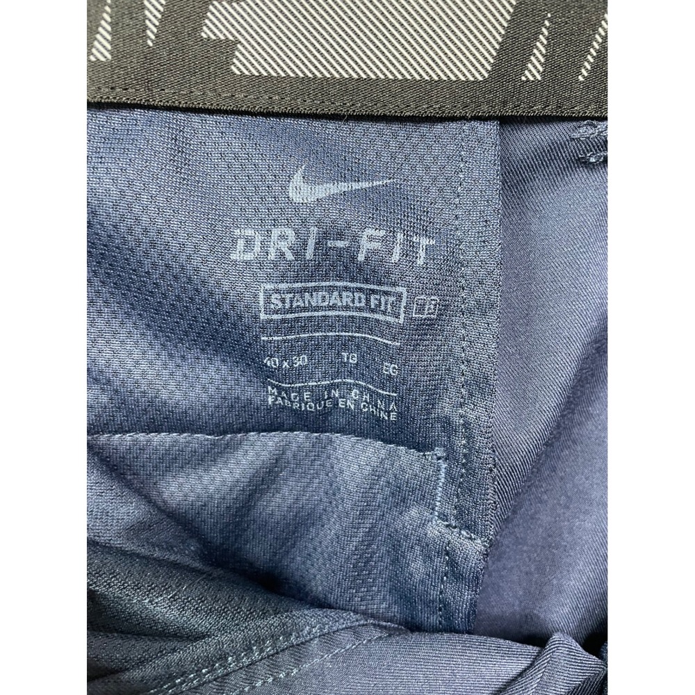 Nike Dri Fit Golf Pants‎ Standard Fit Navy Blue 40x30 Elastic Waist Prep Dadcore - Picture 4 of 12
